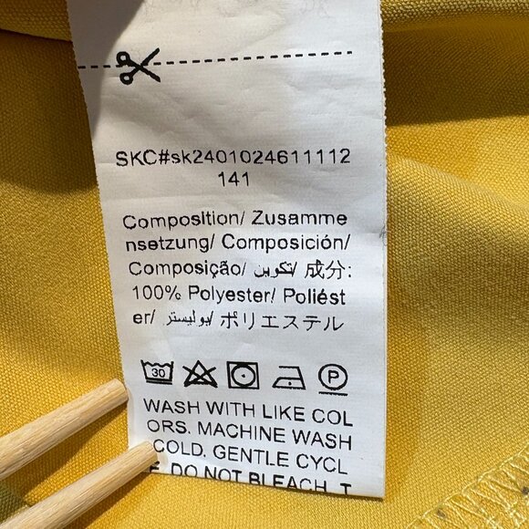 SHEIN Yellow Button Down Collared Long Sleeve Shirt Boys Size 7 (SKU: 143B) - Picture 3 of 4